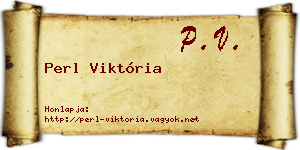 Perl Viktória névjegykártya