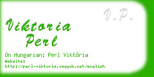 viktoria perl business card
